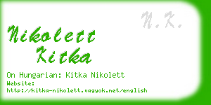 nikolett kitka business card
